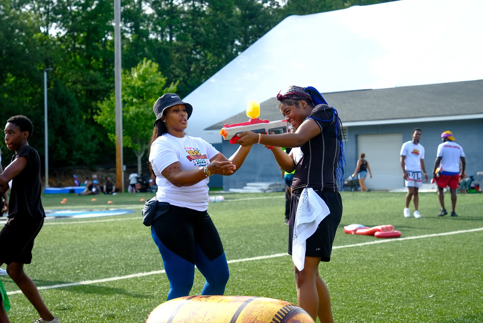A family being active together at a Faith First Fitness session